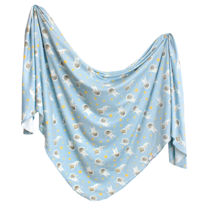 Copper Pearl Knit Swaddle Blanket