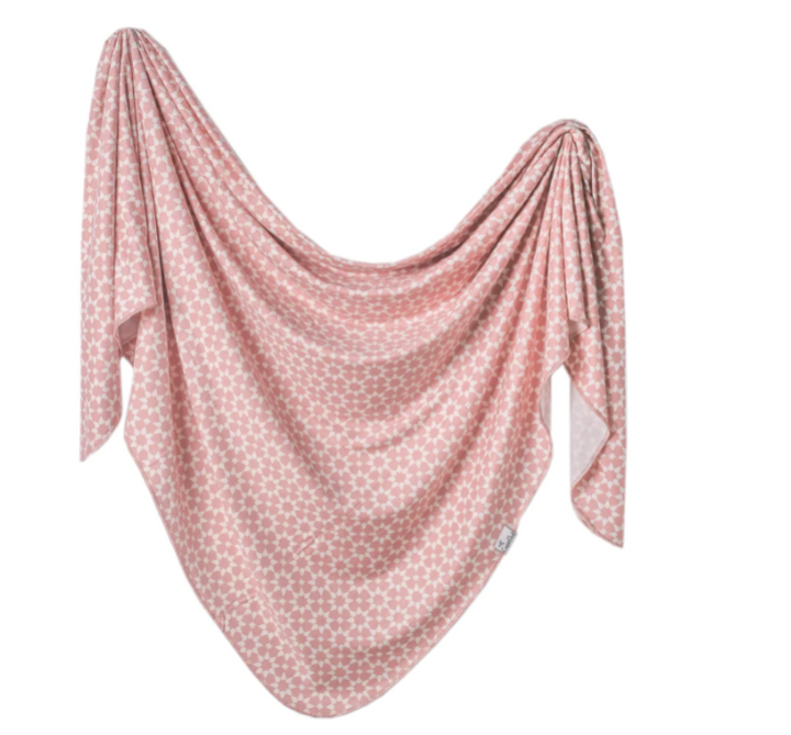 Copper Pearl Knit Swaddle Blanket