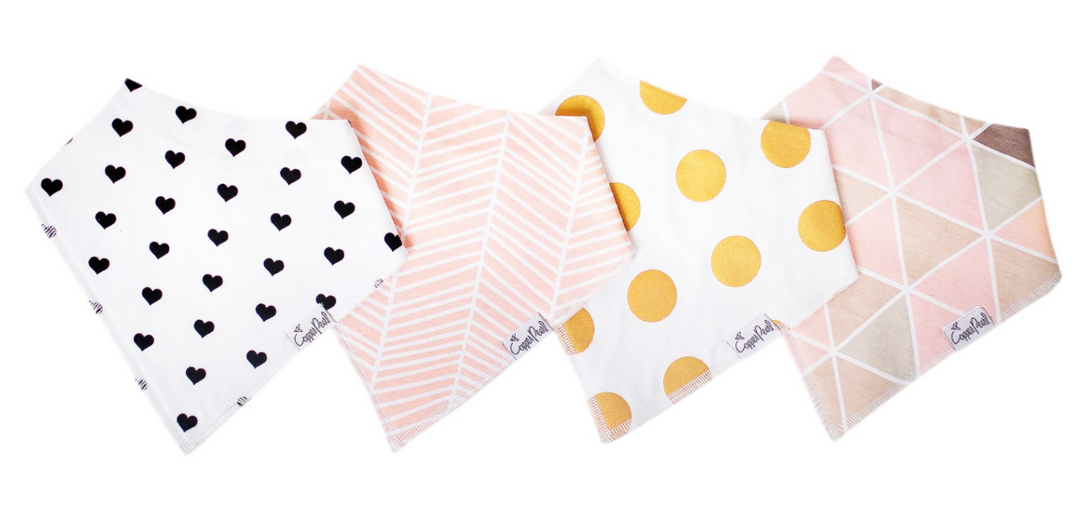 Copper Pearl Bandana Bib Set