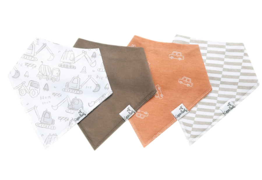 Copper Pearl Bandana Bib Set