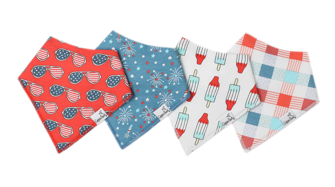 Copper Pearl Bandana Bib Set