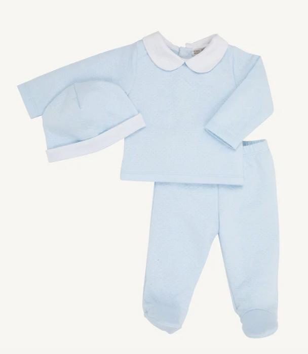 Harts Hold Me Set Pima Jacquard | Buckhead Blue w/Worth Ave White