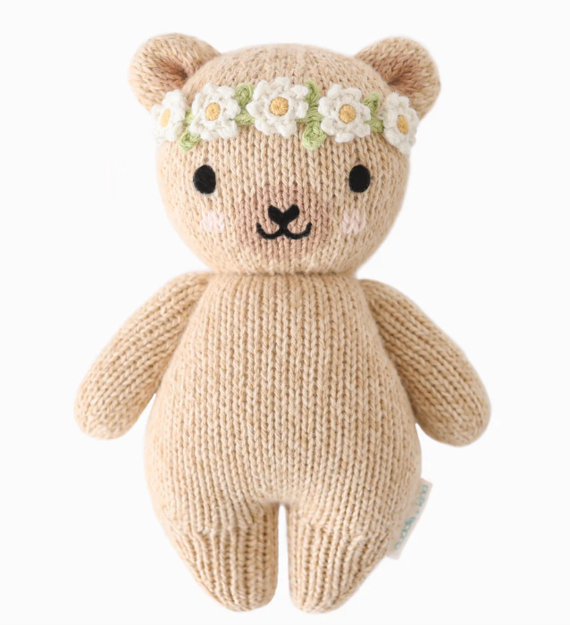 Baby Honey Bear Ivory Floral