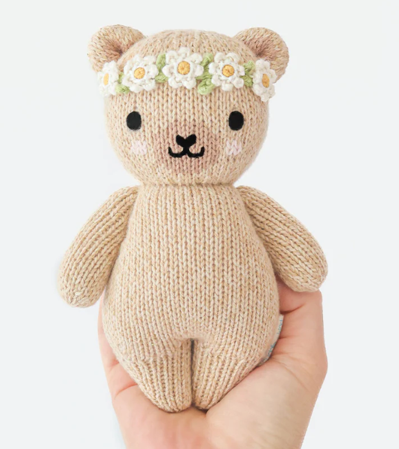 Baby Honey Bear Ivory Floral