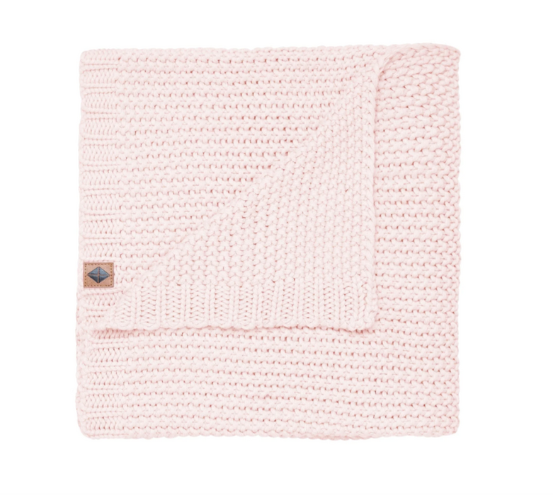 Chunky Knot Baby Blanket | Blush