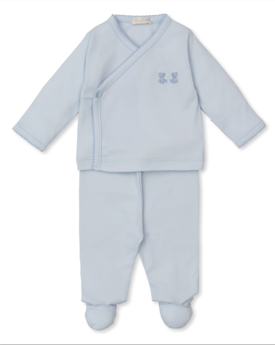 Lt Blue SEC Teddy Bear Footed Pant Set