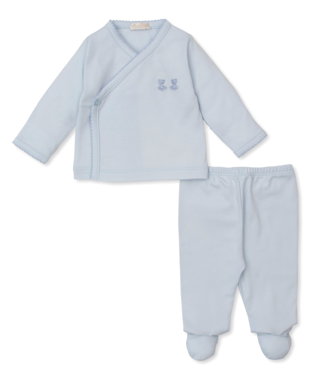 Lt Blue SEC Teddy Bear Footed Pant Set