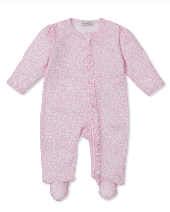 Pink Fall in Bloom Footie w/Zipper