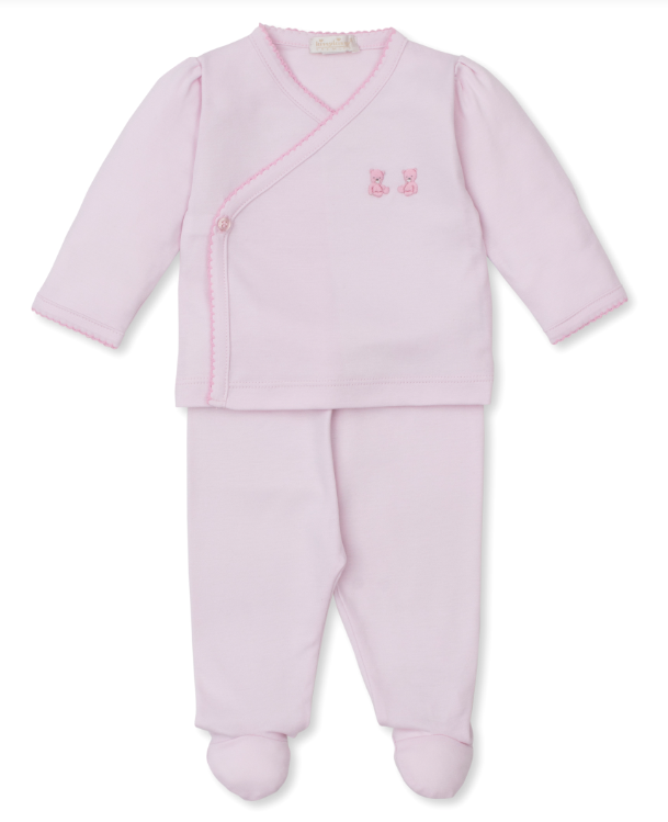 Pink SCE Teddy Bear Footed Pant Set