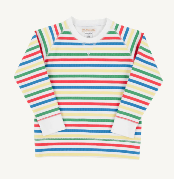 Cassidy Comfy Crewneck French Terry | Portland Sealife Stripe