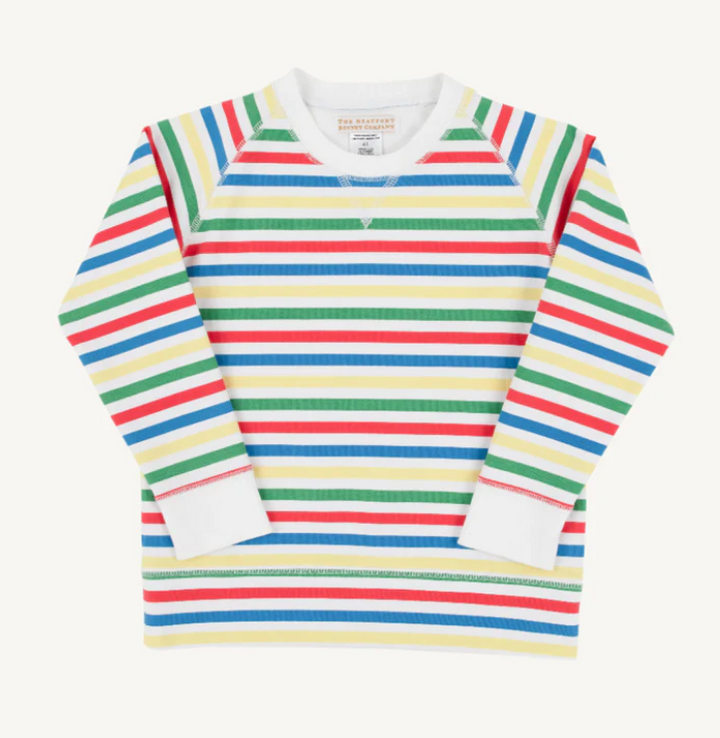 Cassidy Comfy Crewneck French Terry | Portland Sealife Stripe