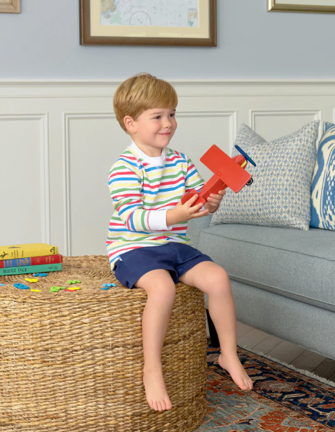 Cassidy Comfy Crewneck French Terry | Portland Sealife Stripe