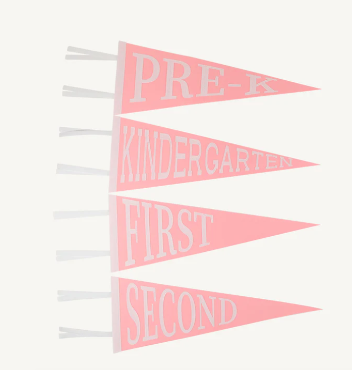 Back to School Pennant | Hamptons Hot Pink
