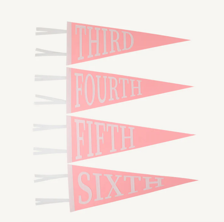 Back to School Pennant | Hamptons Hot Pink
