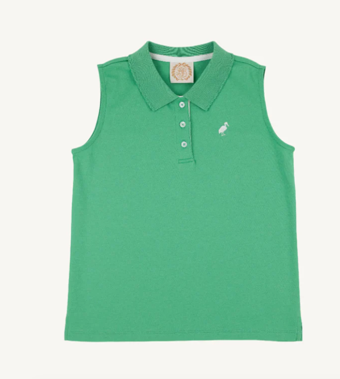Anna Price Sleeveless Polo | Gibson Island Green