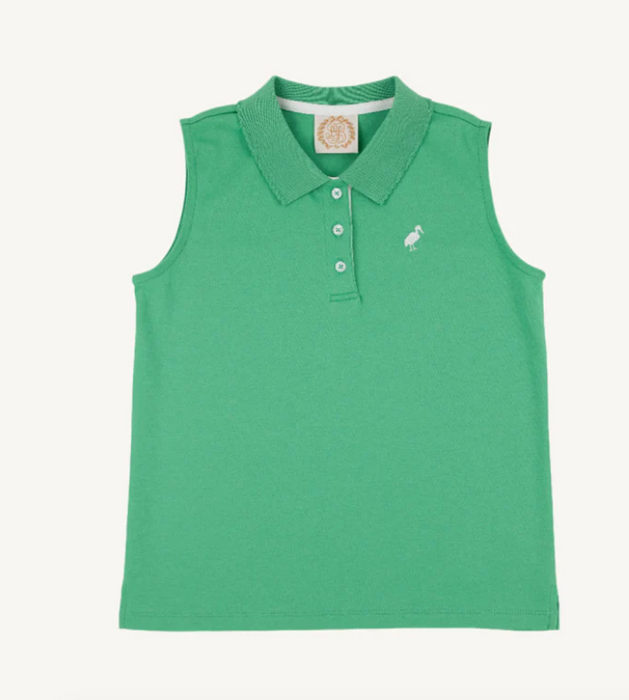 Anna Price Sleeveless Polo | Gibson Island Green