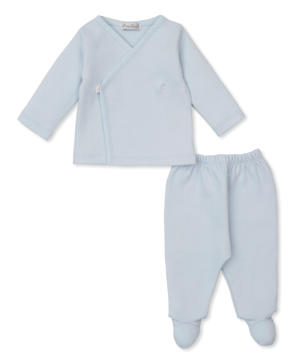 Blue Sweet Homecoming Jacquard Pant Set