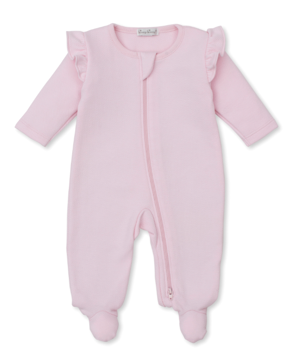 Pink Sweet Homecoming Jacquard Footie w/Zipper