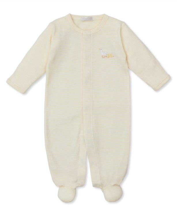 Yellow Baby Duckling Footie w/Hand Embroidery