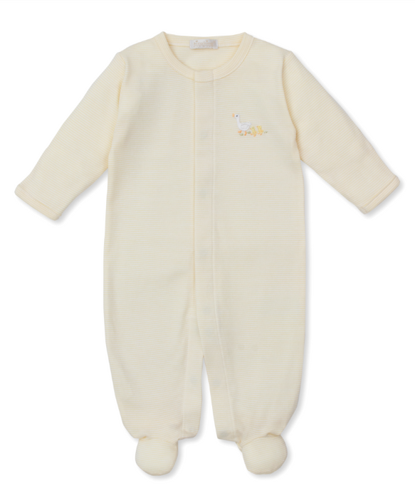 Yellow Baby Duckling Footie w/Hand Embroidery
