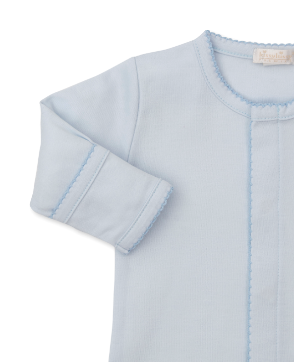 Lt Blue Noah Ark Footie w/Hand Embroidery