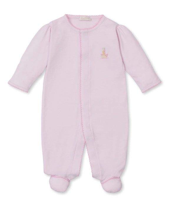 Pink Noah Ark Footie w/Hand Embroidery