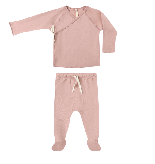 Wrap Top and Pant Set | Rose