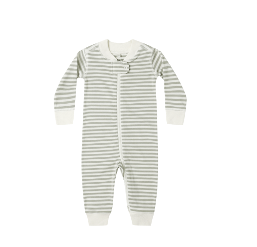 Zip Long Sleeve Sleeper | Fern Stripe
