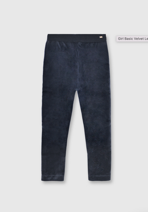 727 | Basic Velvet Navy Leggings