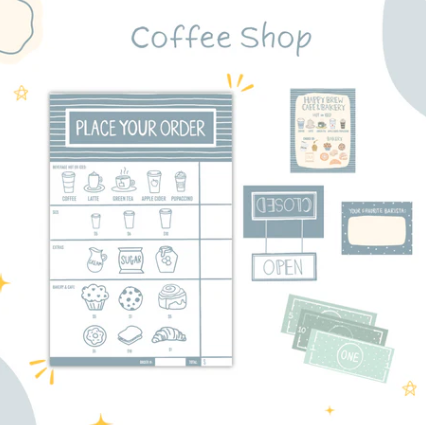 Coffee Play Shop Activity Set