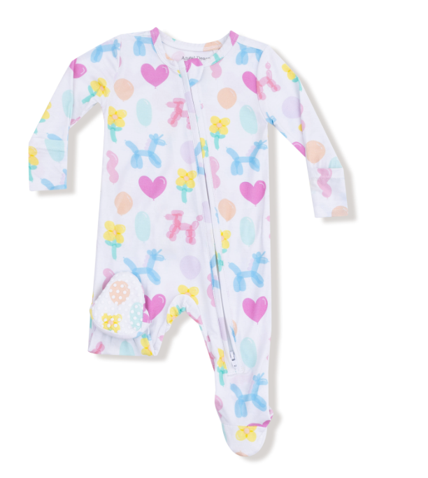 Two Way Zipper Ruffle Footie | Pink Balloon Animals