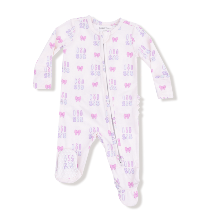 Two Way Zipper Ruffle Footie | Lil Sis