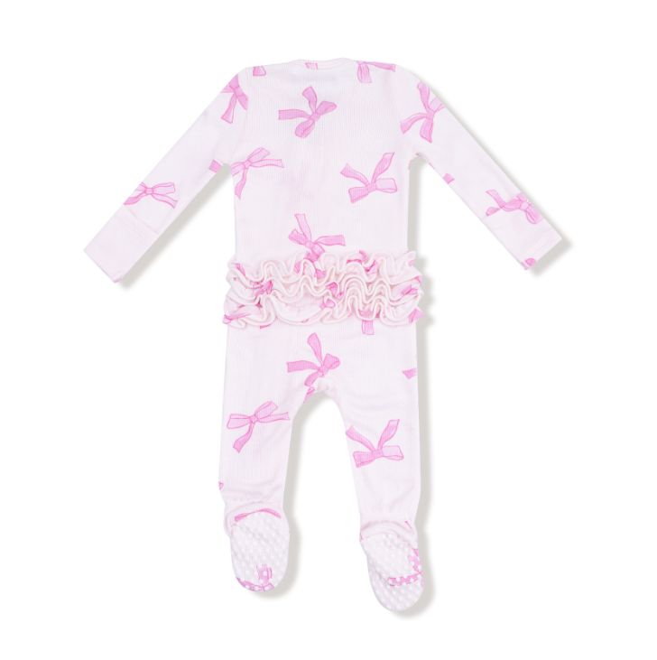 Two Way Zipper Ruffle Footie | Pretty Bows