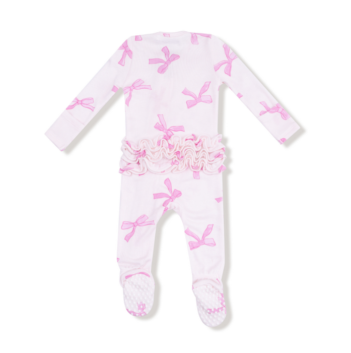 Two Way Zipper Ruffle Footie | Pretty Bows