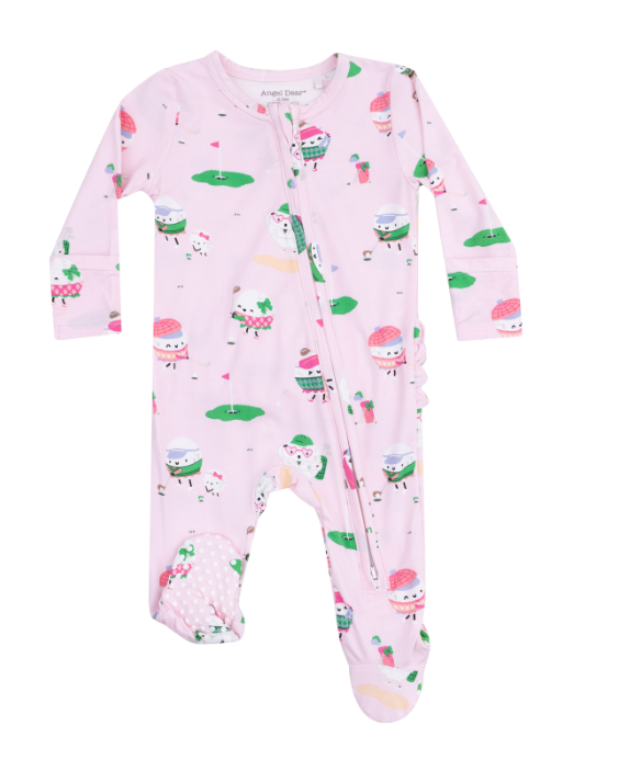 Two Way Zipper Ruffle Footie | Golf Pro Girl