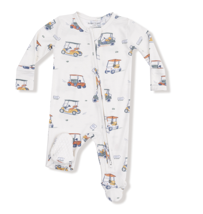 Two Way Zipper Footie | Zooming Golf Carts