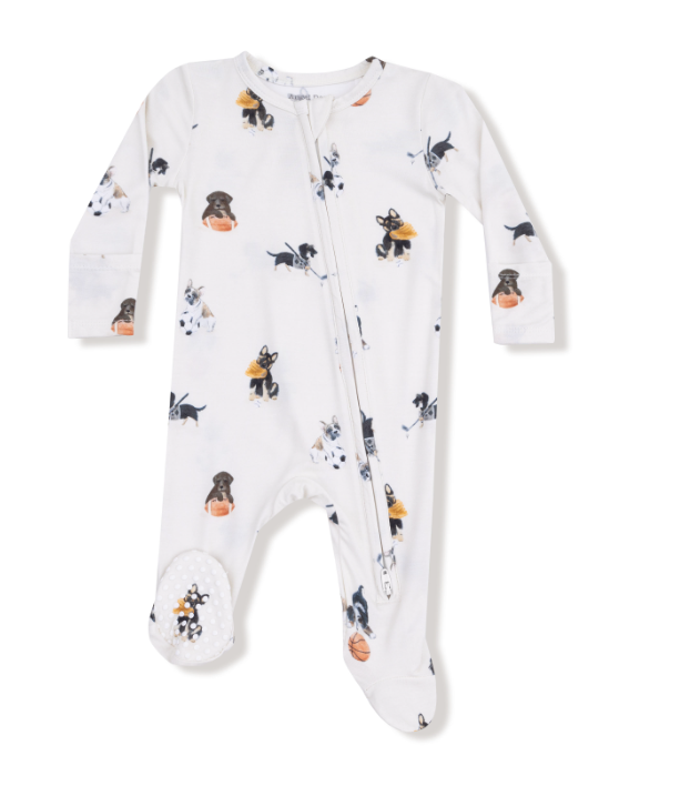 Two Way Zipper Footie | Sporty Puppies