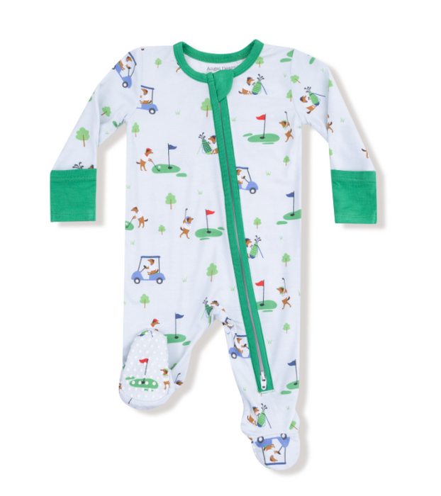 Two Way Zipper Footie | Blue Dog Gone Golf