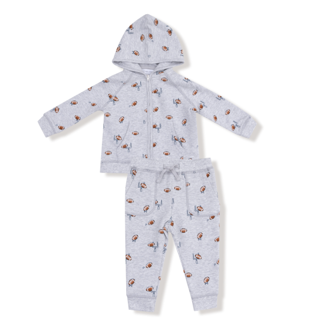 Sport Zip Hoodie and Jogger Set | Football Field Goal