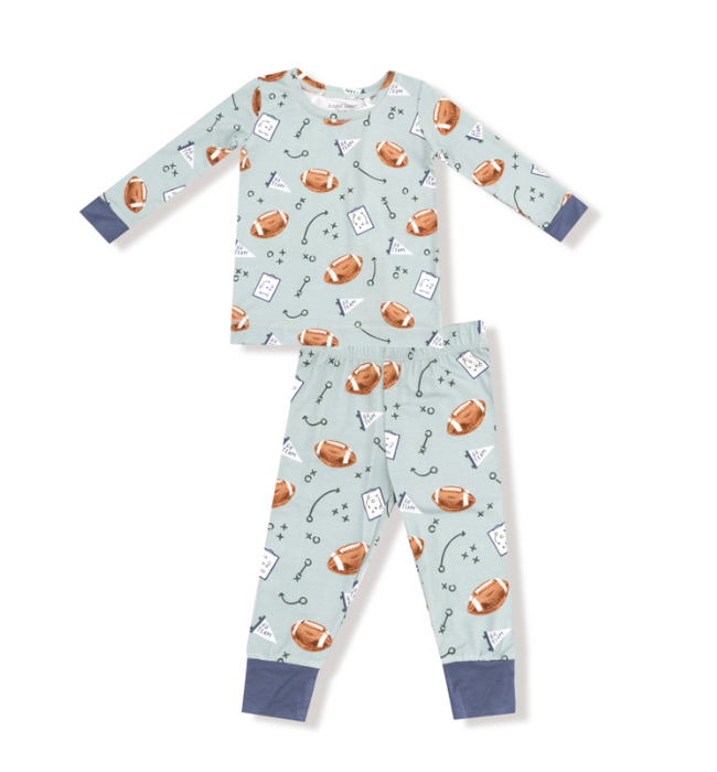 Loungewear LS Set | Grey Mist Touchdown Time