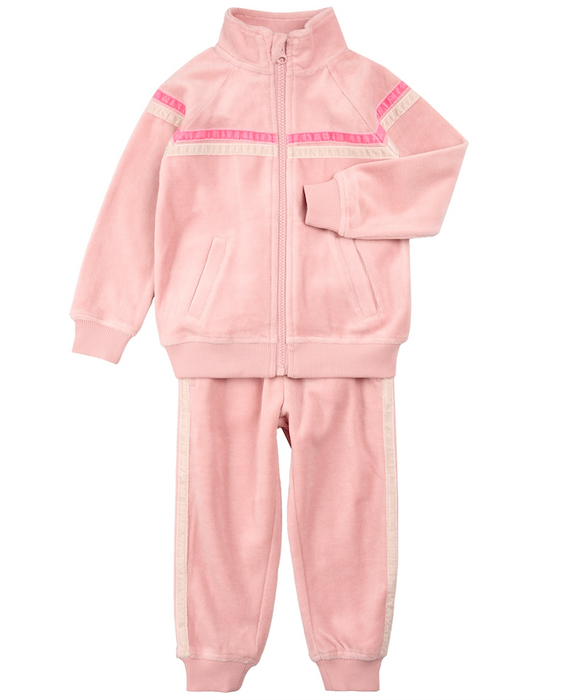 Lt Pink Stripe Jogger Set