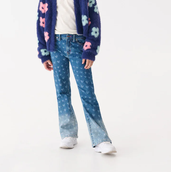 Hearts Flare Leg Denim