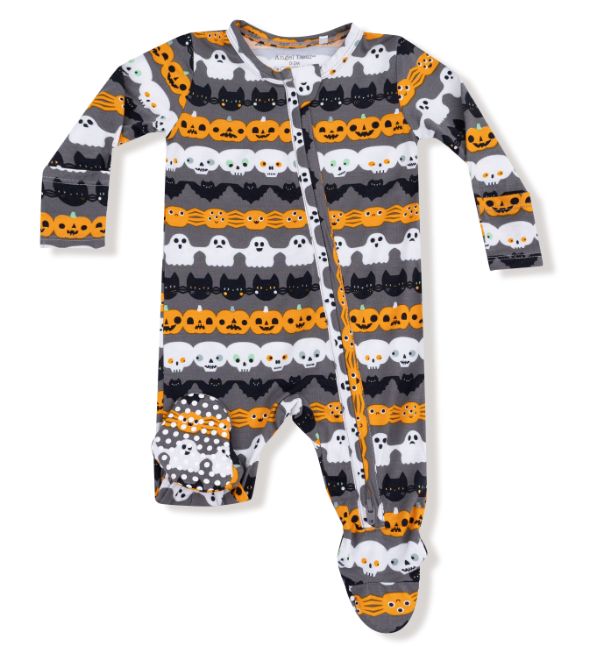 Two Way Zipper Footie | Glow Halloween Paper Garland