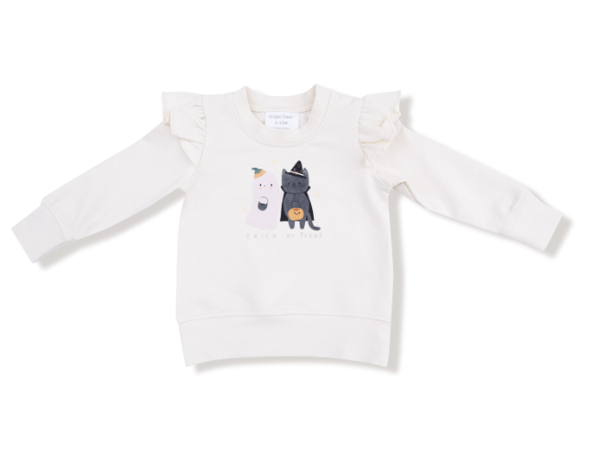 Ruffle French Terry Sweatshirt | Trick or Treat