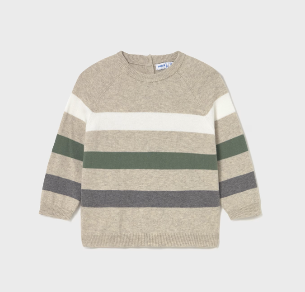 Tan Color Block Sweater | 2342