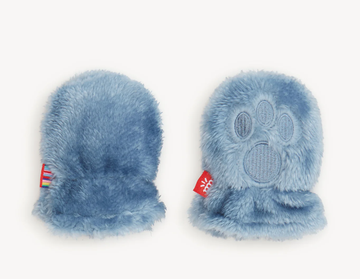 Minky Bear Mittens | Winter Sky