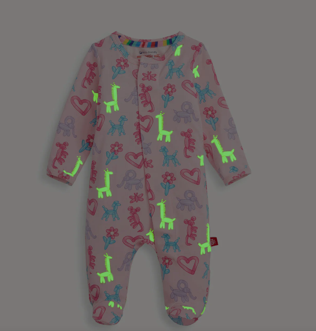 Magnetic Footie | Pink Party Animals Glow in Dark