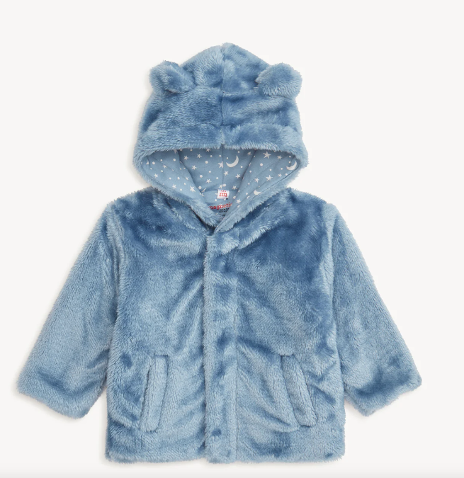 Minky Bear Jacket | Winter Sky