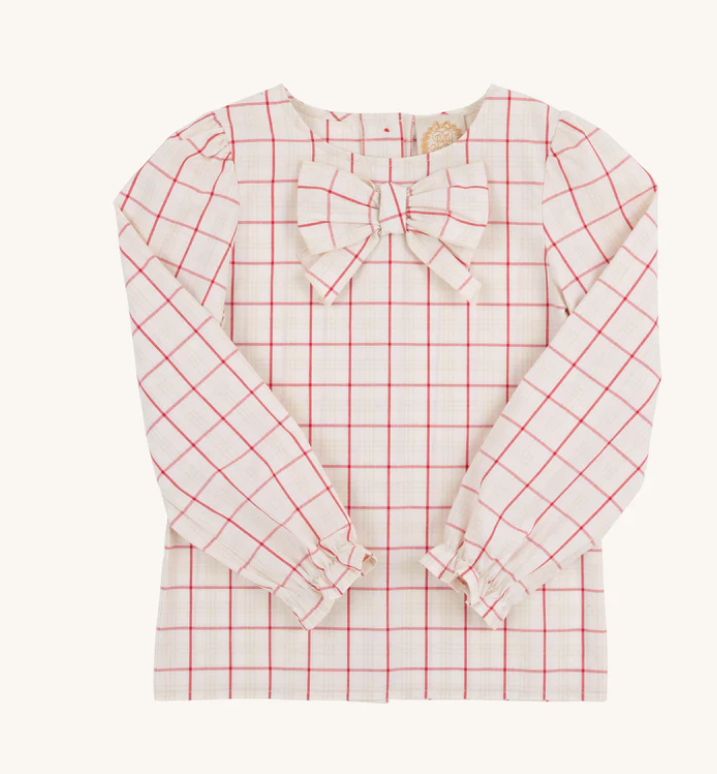 Beatrice Bow Blouse | Oak Park Plaid