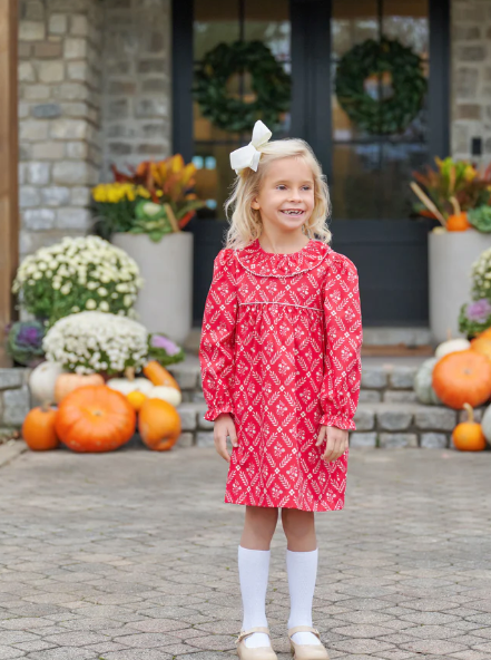 Long Sleeve Ramona Ruffle Dress Broadcloth | Mayflower Musings